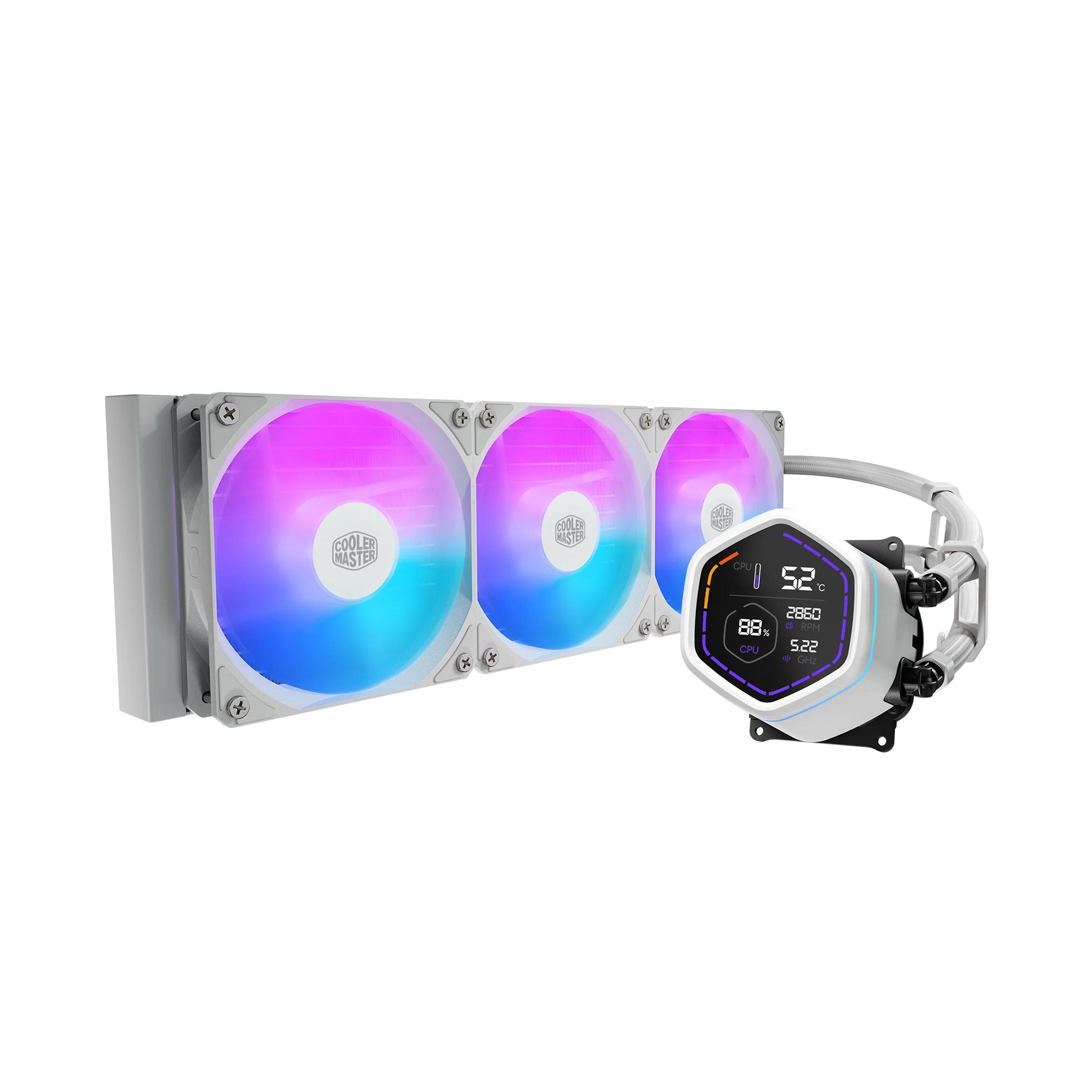 Cooler Master MasterLiquid Core Nex Digital 360 ARGB - CPU AIO Liquid Cooler Fan 360mm with LCD Digital Display - Image 3
