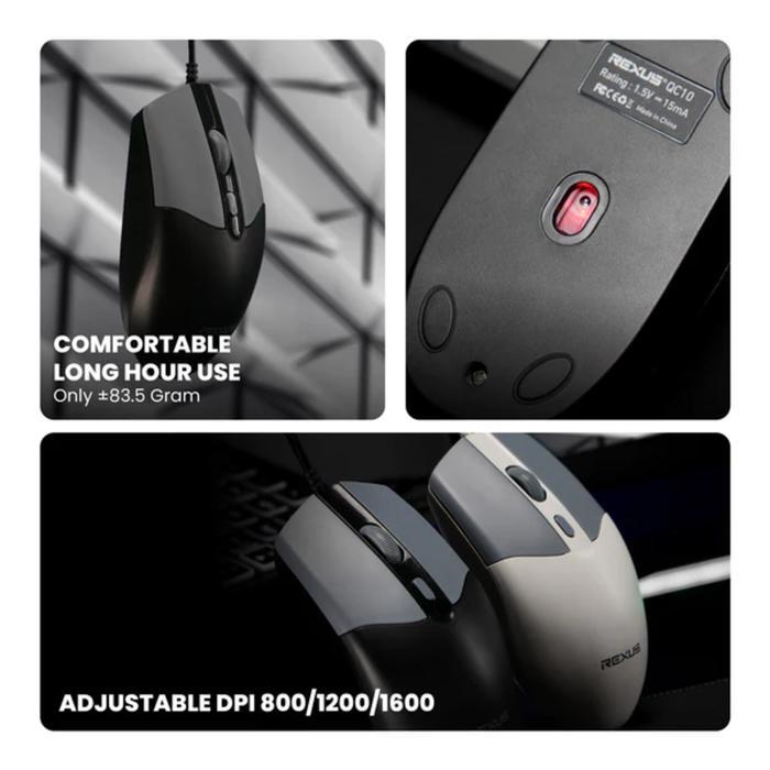 Rexus Mouse Wired Office QC10 - Image 3