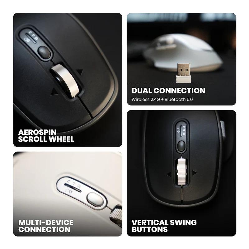 Rexus Flow QZ20 Mouse Office Wireless Ergonomic Silent Click - Image 2