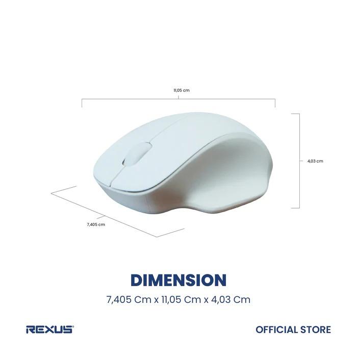 Rexus QB300 V2 Dual Mode Wireless Mouse Office Kantor - Image 8