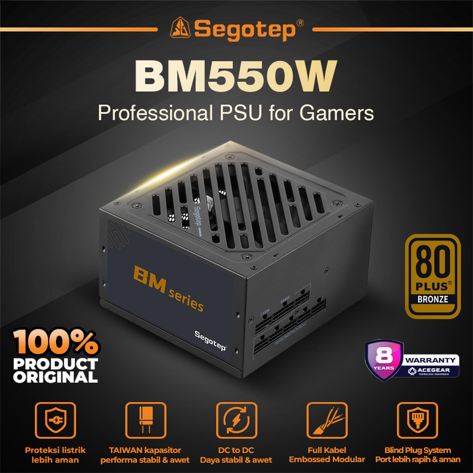 Segotep BM550W 550W ATX 2.52 PSU - Power Supply 550 Watt 80+ Bronze Full Modular - Image 2