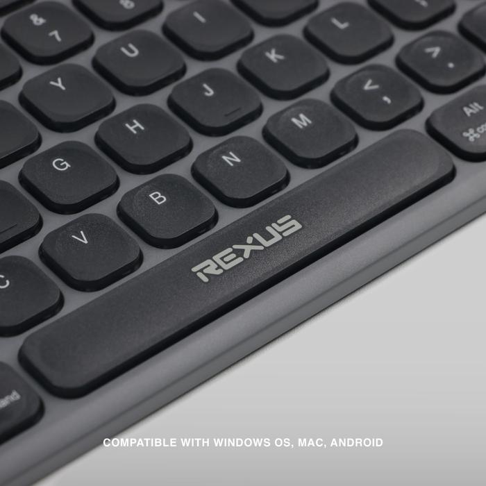 Rexus Keyboard Office KL200: Wireless Bluetooth & 2.4G dengan Touchpad Terintegrasi, Baterai Tahan Lama, Desain Compact & Fleksibel - Image 3