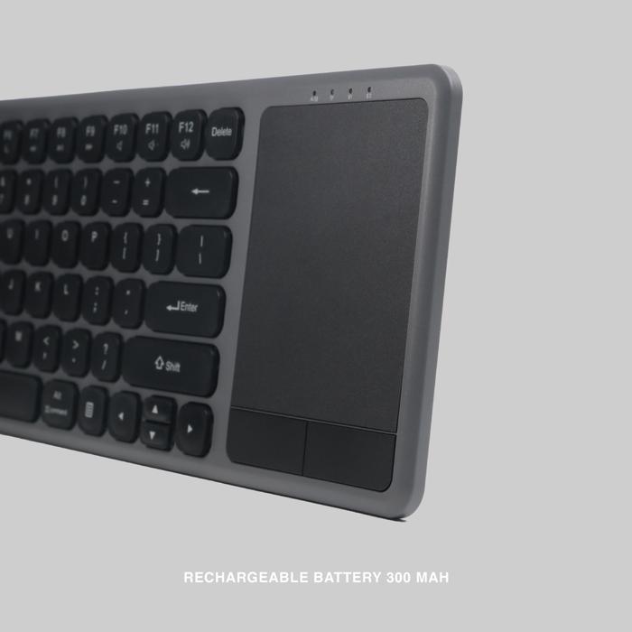 Rexus Keyboard Office KL200: Wireless Bluetooth & 2.4G dengan Touchpad Terintegrasi, Baterai Tahan Lama, Desain Compact & Fleksibel - Image 4