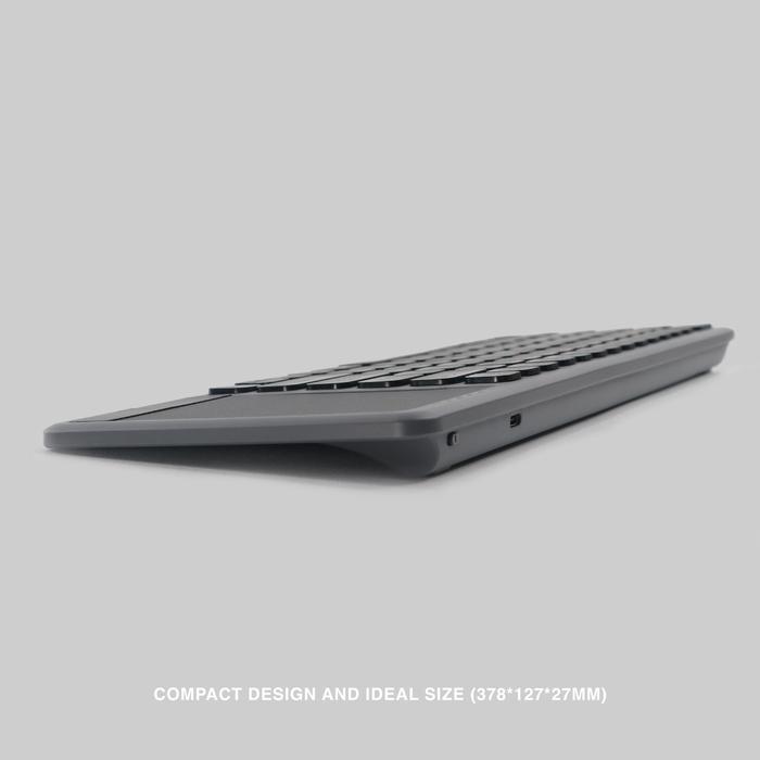 Rexus Keyboard Office KL200: Wireless Bluetooth & 2.4G dengan Touchpad Terintegrasi, Baterai Tahan Lama, Desain Compact & Fleksibel - Image 8