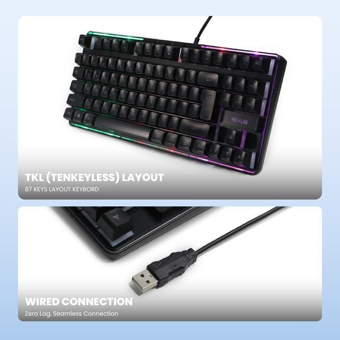 Rexus K9L Keyboard Gaming Membrane Battlefire - RGB Backlight Plug & Play - Image 4