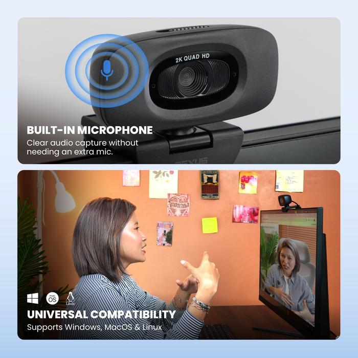 Rexus Alva III SW20 Webcam 2K 30FPS Auto Focus - Image 3