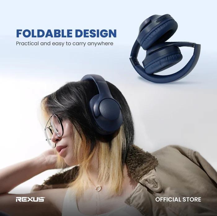Rexus M2 V2 METRO Wireless Headset Bluetooth 6.0 Hi-Fi Sound Headphone Foldable - Image 3