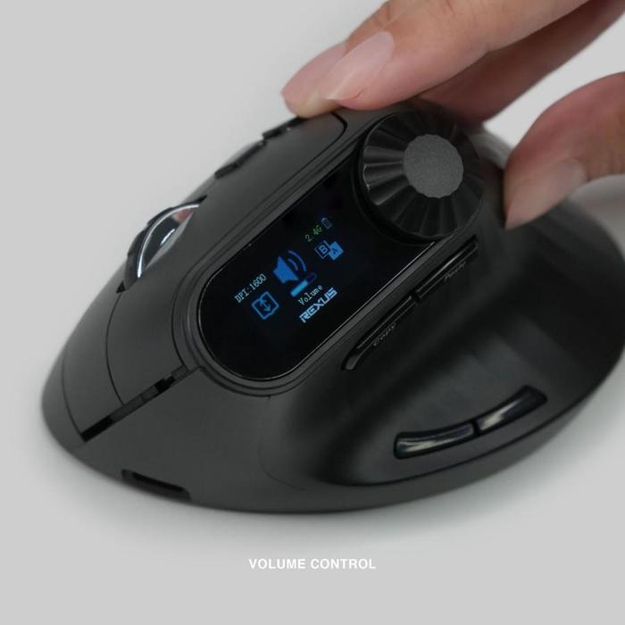 Rexus Clif Pro QV-280 Mouse Office Ergonomic Vertical Wireless Bluetooth Mice - Image 2