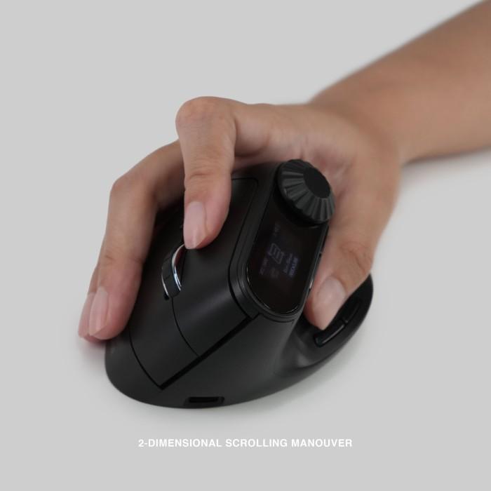 Rexus Clif Pro QV-280 Mouse Office Ergonomic Vertical Wireless Bluetooth Mice - Image 4