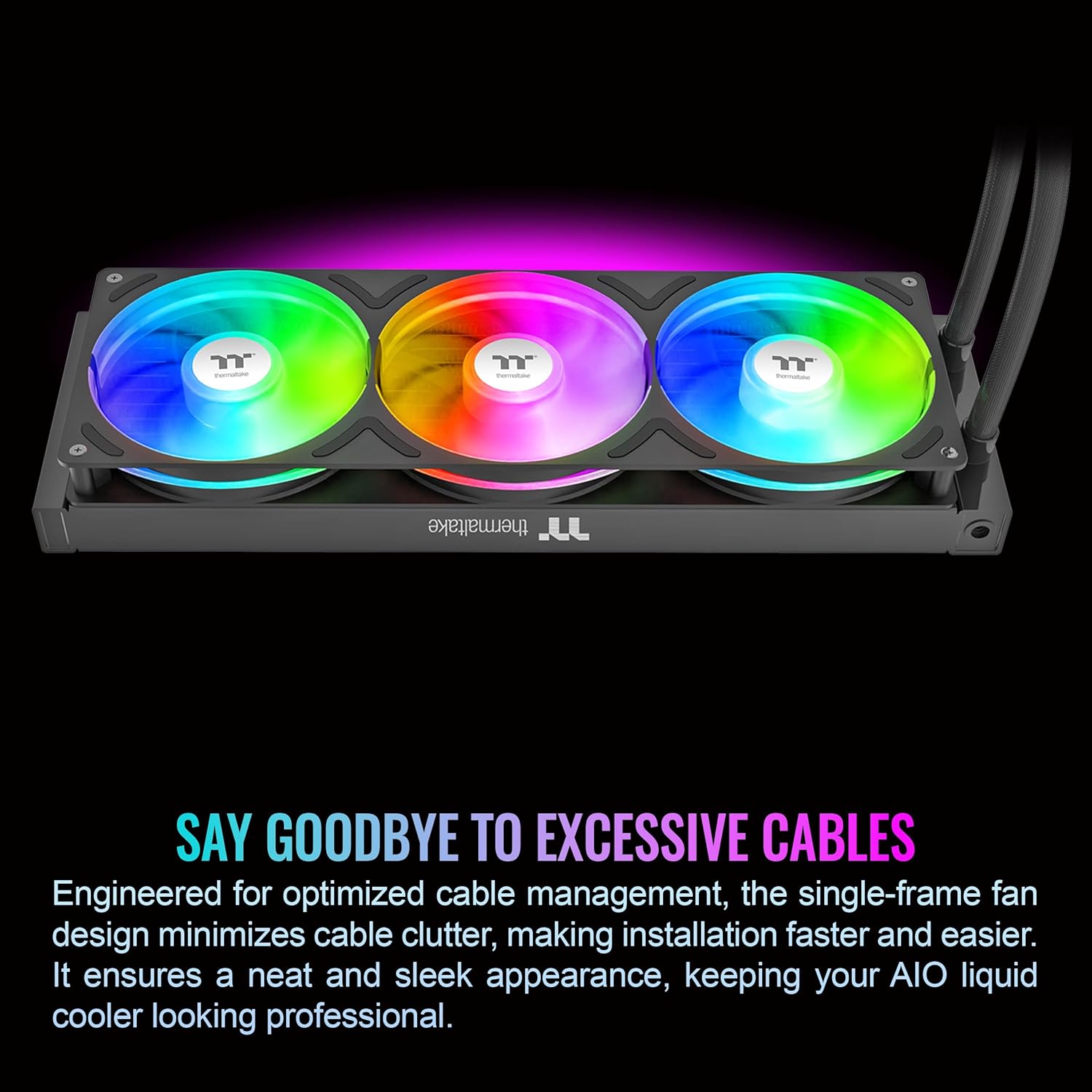 Thermaltake TH360 Ultra ARGB 360 - CPU AIO Liquid Cooler Fan 360mm with LCD TFT Display - Image 3