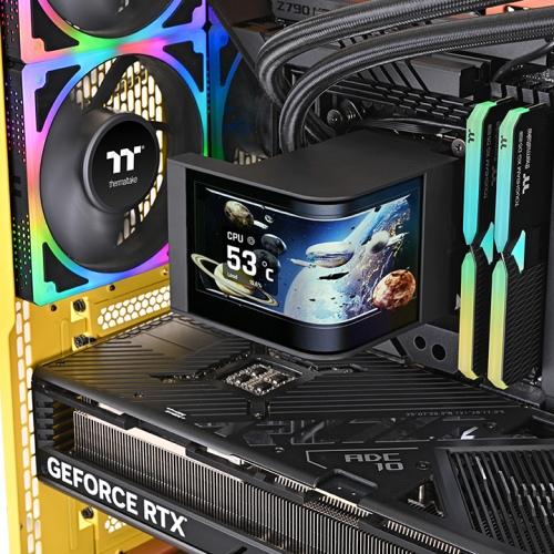 Thermaltake MAGCurve Ultra ARGB 360 - CPU AIO Liquid Cooler Fan 360mm with Curved Amoled Display - Image 2