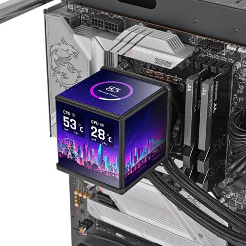 Thermaltake MINECUBE 360 Ultra ARGB - CPU AIO Liquid Cooler Fan 360mm with Quad LCD TFT Display - Image 6