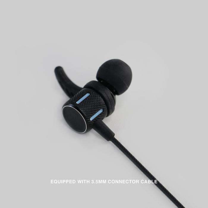 Earphone Gaming Rexus EP5 - Driver 10mm, Earbuds Kustom, Warna Black Blue / Black Green - Image 2