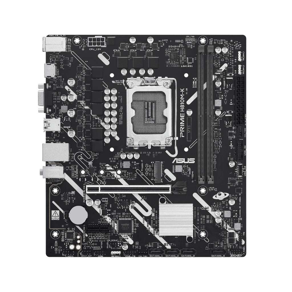 Motherboard ASUS PRIME H810M-K (LGA1851, H810, DDR5, USB3.2, SATA3) - Image 2