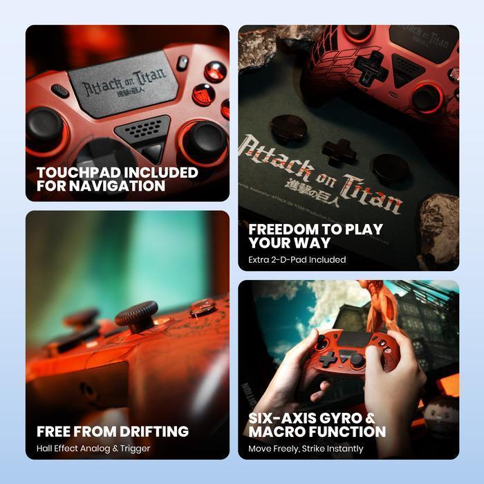 Rexus Gladius GX450 Gamepad Bluetooth Wireless Attack on Titan Eren - Image 2