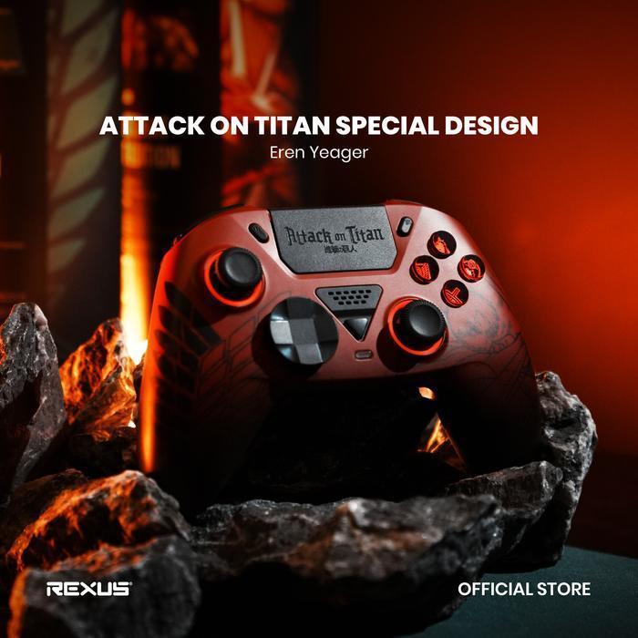 Rexus Gladius GX450 Gamepad Bluetooth Wireless Attack on Titan Eren - Image 8