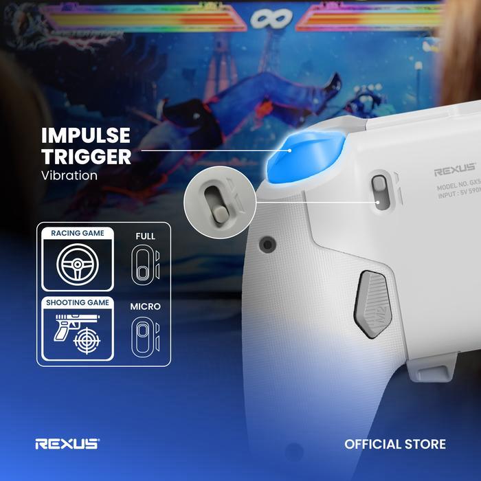 Rexus Gladius GX550 / GX 550 / GX-550 Gamepad Wireless Controller - Mechanical Switch Buttons & 4 Macro Buttons - Gamepad Bluetooth REXUS Gladius GX550 - Image 7