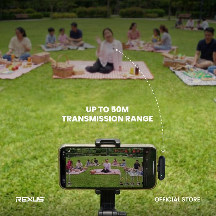 Rexus Sonar Lavalier LW10 / LW-10 Wireless Microphone Type C with AI Noise Reduction - Image 5