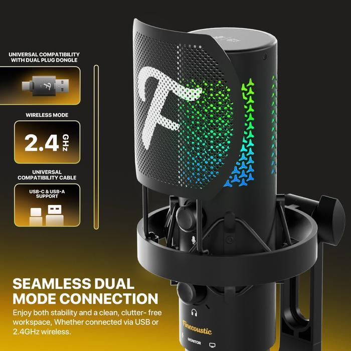 Fantech RESONO WFM1 / WFM-1 Wireless Microphone Finecoustic Condenser RGB - Image 3