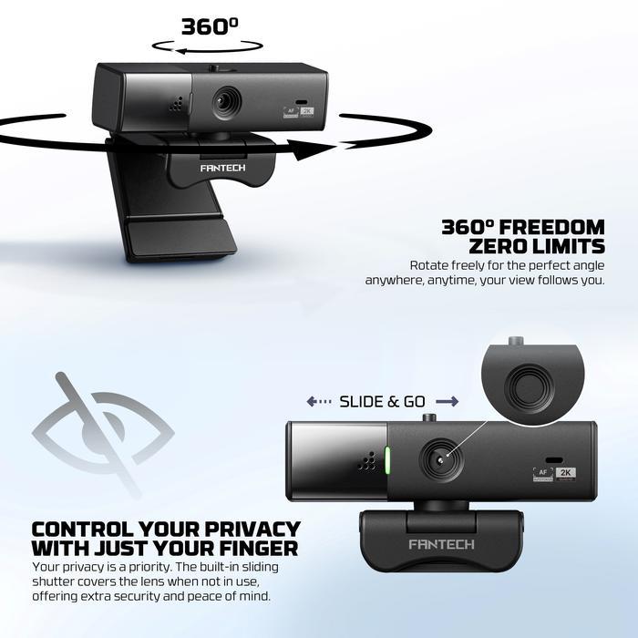 Fantech Webcam 2K Quad HD 60 FPS 1080p Auto Focus LUMINOUS C50 for PC Laptop Gaming - Image 6