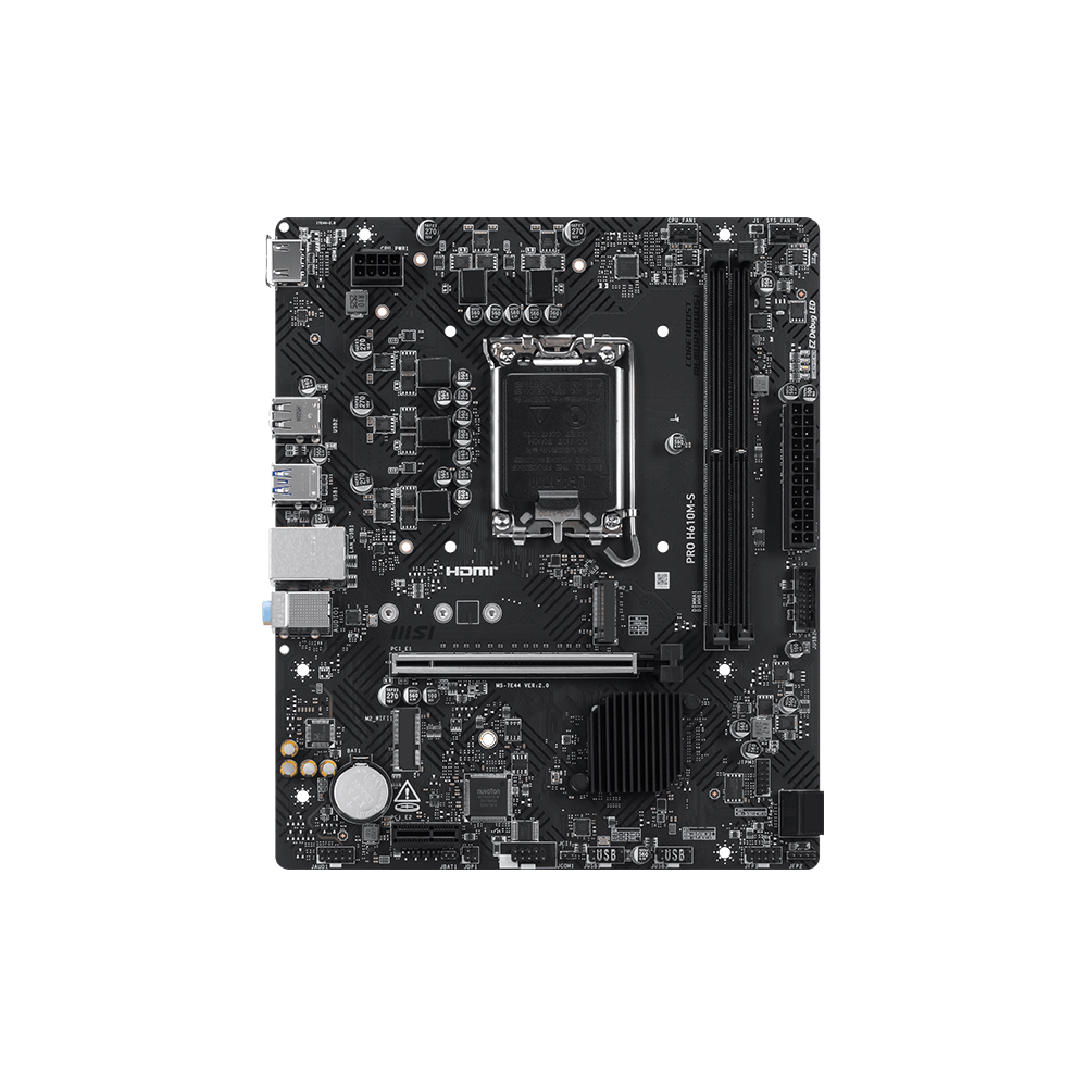 Motherboard MSI PRO H610M-S DDR5 (LGA1700, H610, DDR5, USB3.2, SATA3) - Image 2