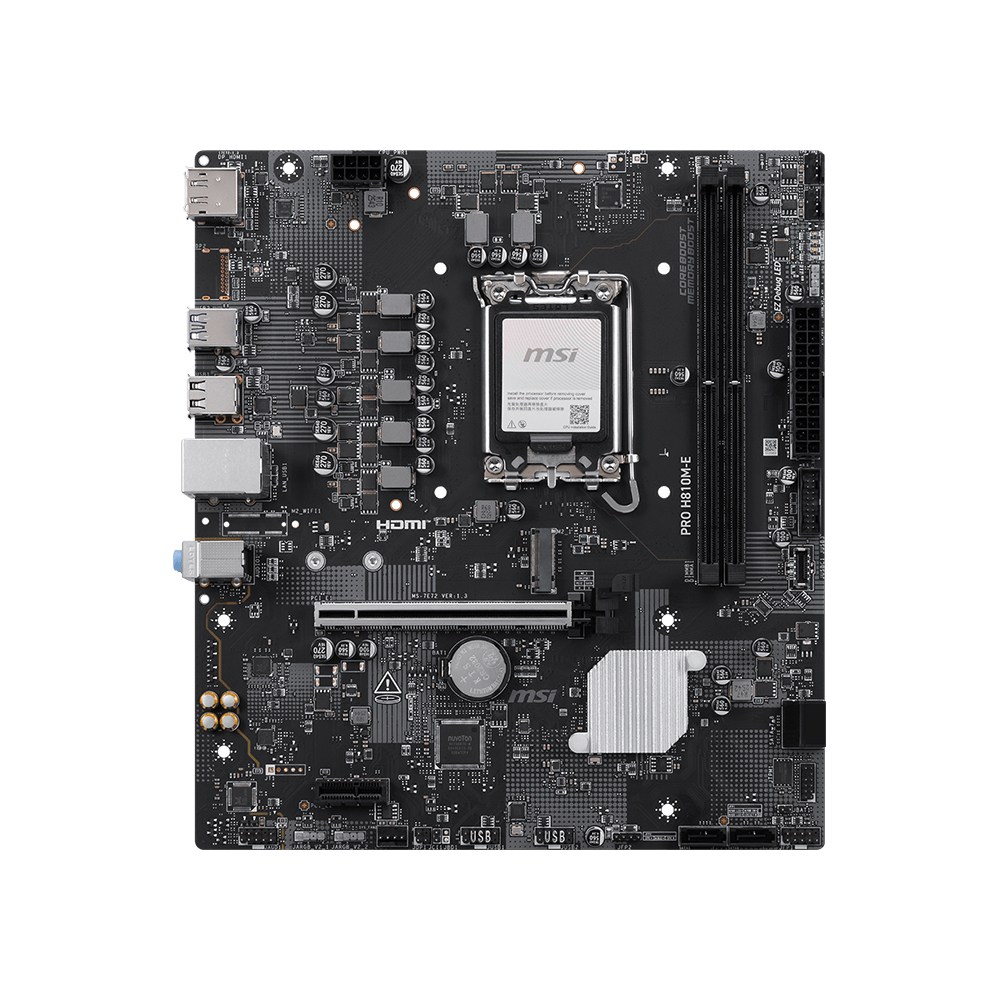 Motherboard MSI PRO H810M-E (LGA1851, H810, DDR5, USB3.2, SATA3) - Image 2