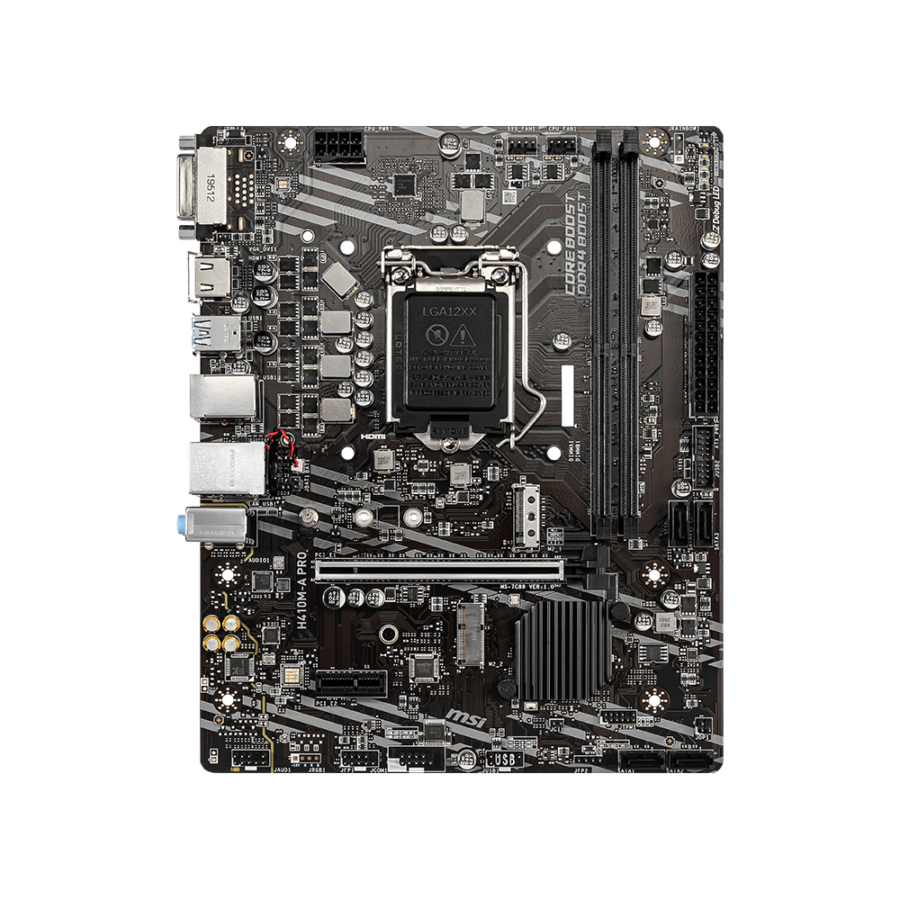Motherboard MSI H410M-A PRO (LGA1200, H410, DDR4, USB3.2, SATA3) - Image 2