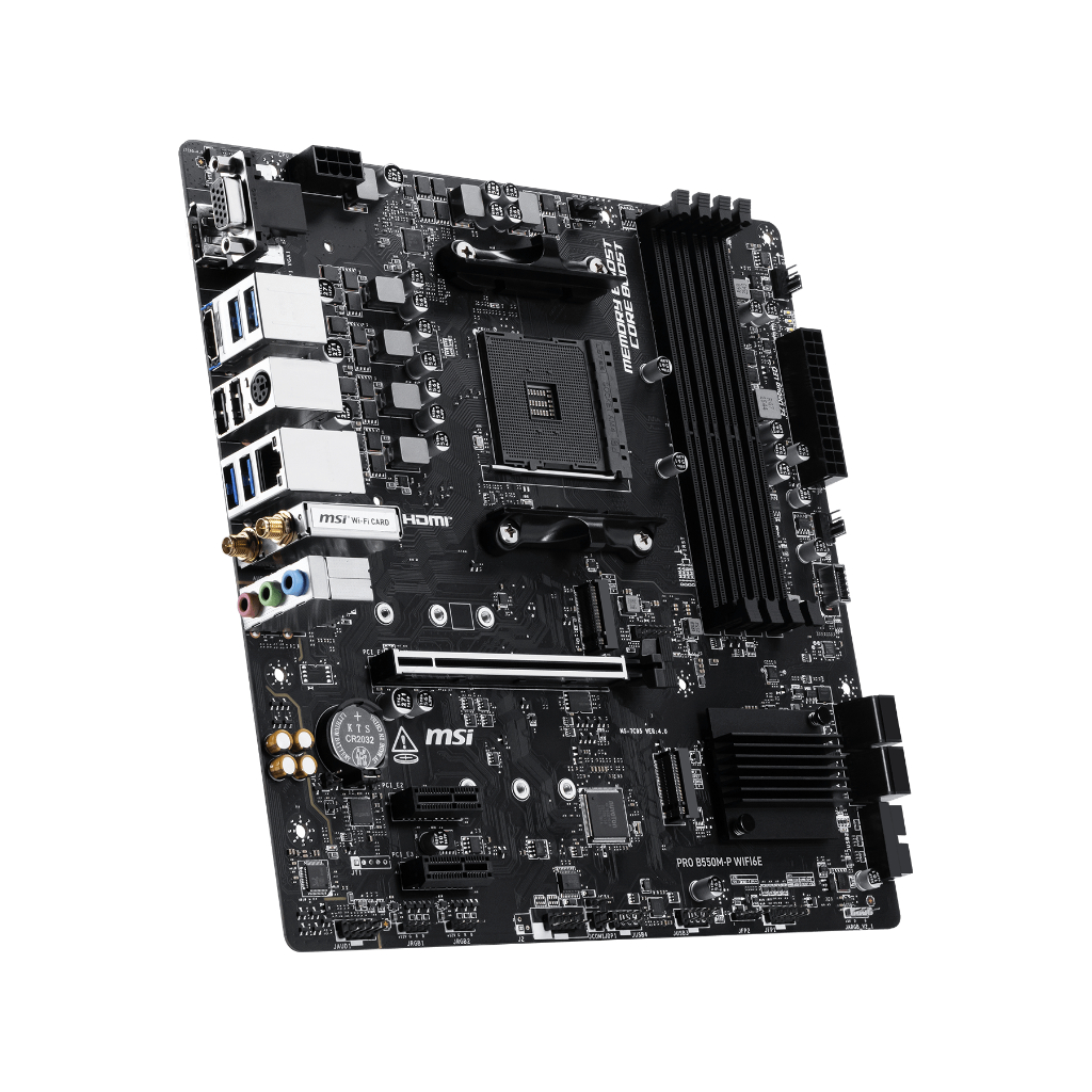 Motherboard MSI B550M PRO B550M-P WIFI6E (AM4, AMD, B550, DDR4, USB3.2, SATA3) - Image 3