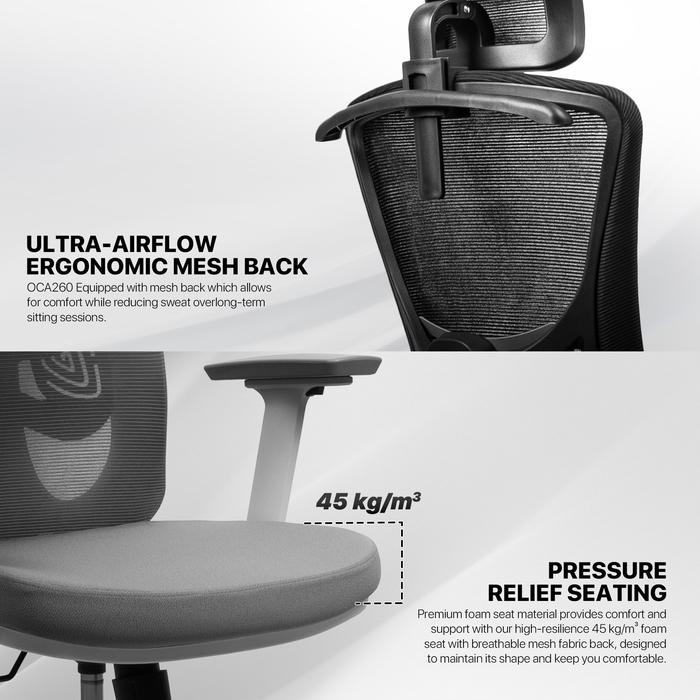 Fantech Kursi Kantor OCA260 Ergonomis Premium Kursi Kerja Gaming Sandaran Kepala 3 Posisi Kunci 3D Armrest - Image 6