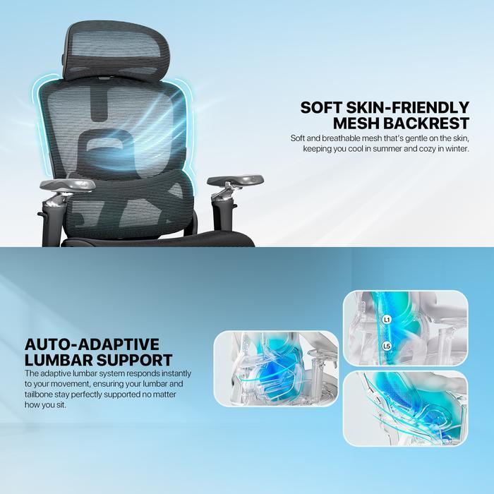 Fantech Venice Office Chair CW1 Kursi Kantor Ergonomis Kursi Kerja Dengan Lumbar Support - Image 3