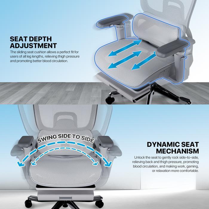 Fantech Venice Office Chair CW1 Kursi Kantor Ergonomis Kursi Kerja Dengan Lumbar Support - Image 4