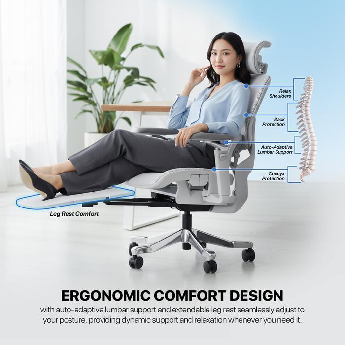 Fantech Venice Office Chair CW1 Kursi Kantor Ergonomis Kursi Kerja Dengan Lumbar Support - Image 5