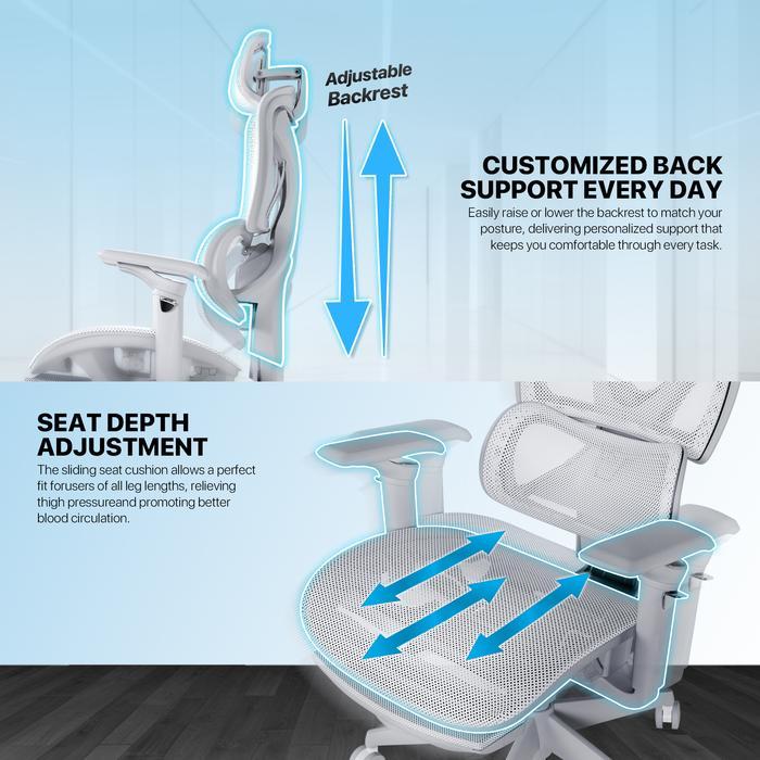 Fantech Denver CW2 / CW-2 / CW 2 Kursi Kantor Office Chair Kursi Kerja with Leg Rest - Image 5