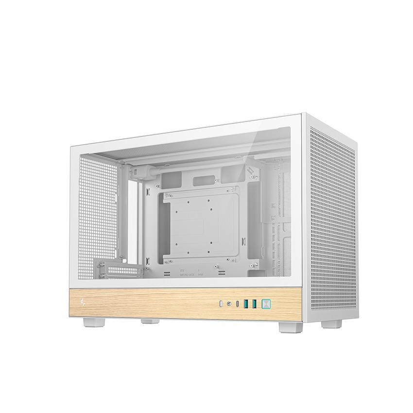 DeepCool CH260 Wood M-ATX PC CPU Case - Tempered Glass Casing - Image 6
