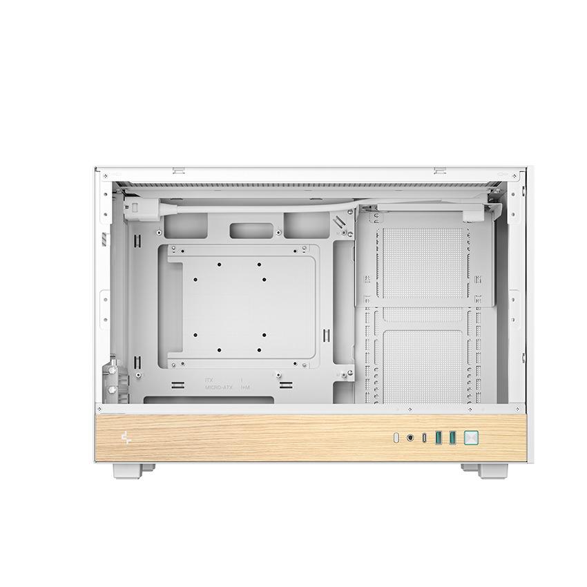DeepCool CH260 Wood M-ATX PC CPU Case - Tempered Glass Casing - Image 9