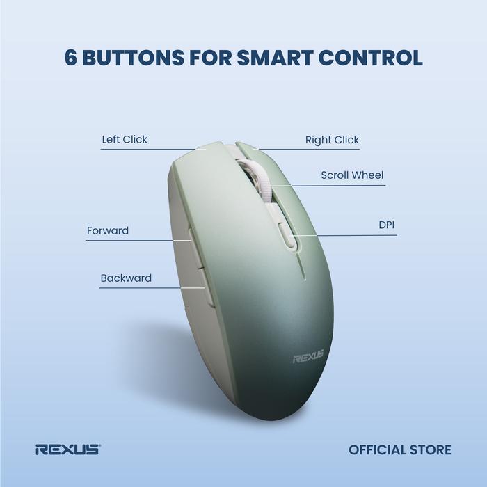 Rexus Q60 Wireless Office Mouse Silent Click Up to 3 Years Battery Life - Image 5