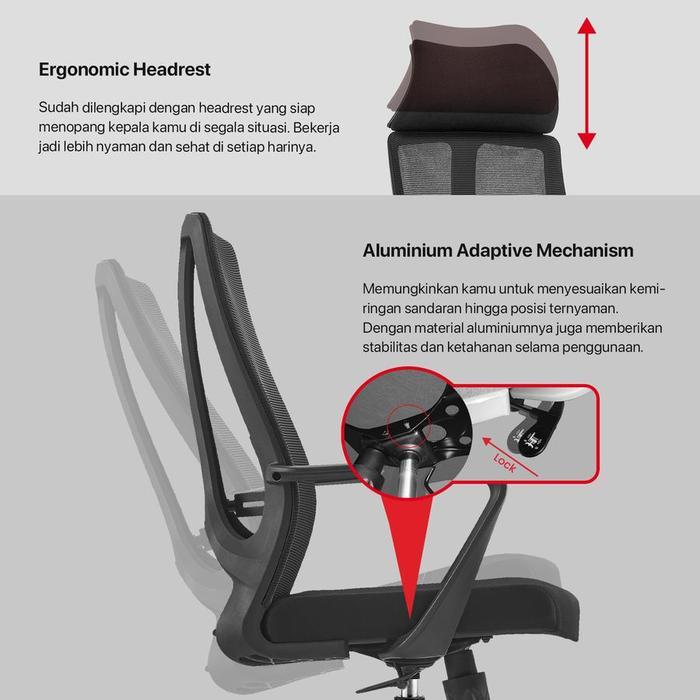 Fantech TRENDI FOA99 Kursi Kantor Kerja Ergonomis Working Chair Furniture - Image 3