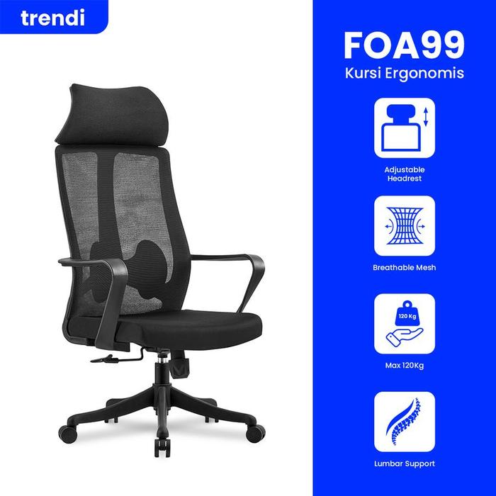 Fantech TRENDI FOA99 Kursi Kantor Kerja Ergonomis Working Chair Furniture - Image 7