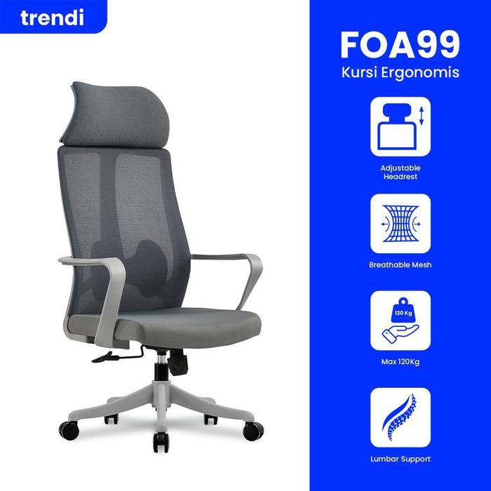 Fantech TRENDI FOA99 Kursi Kantor Kerja Ergonomis Working Chair Furniture - Image 8