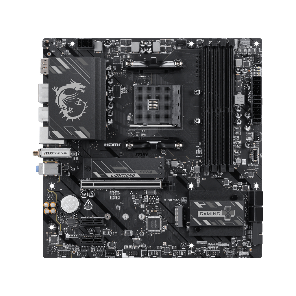 Motherboard MSI B550M GAMING PLUS WIFI6E (AM4, AMD, B550, DDR4, USB3.2, SATA3) - Image 2