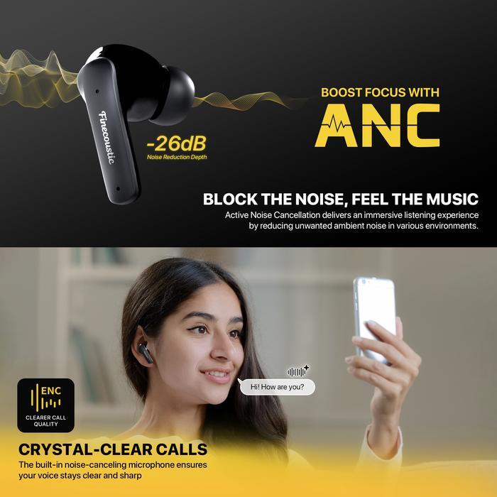 Fantech Finecoustic Groove ANC FT20 TWS Bluetooth Earphone Wireless HiFi Audio Earbuds Premium Headset Bass Anti Bising - Image 5