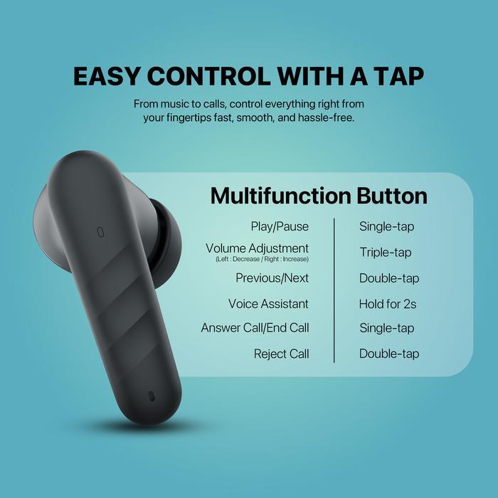 Fantech TWS Wave TW16 True Wireless Earphone Bluetooth 5.3 Earbuds - Seamless Auto Pairing Technology - Image 7