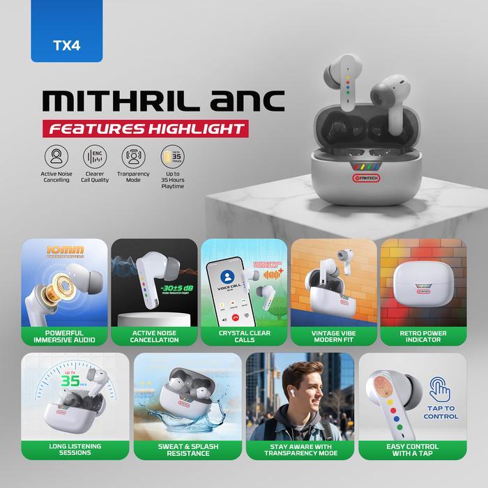 Fantech Mithril ANC TX4 TWS Bluetooth 5.4 Gaming Low Latency Bass Maxfit Edition - Image 3