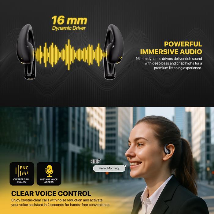 Fantech GROOVE OWS FT21 Open Ear Earphone Audio TWS True Wireless Earbuds Headset Sport Gaming Bluetooth 6.0 OWS - Image 3
