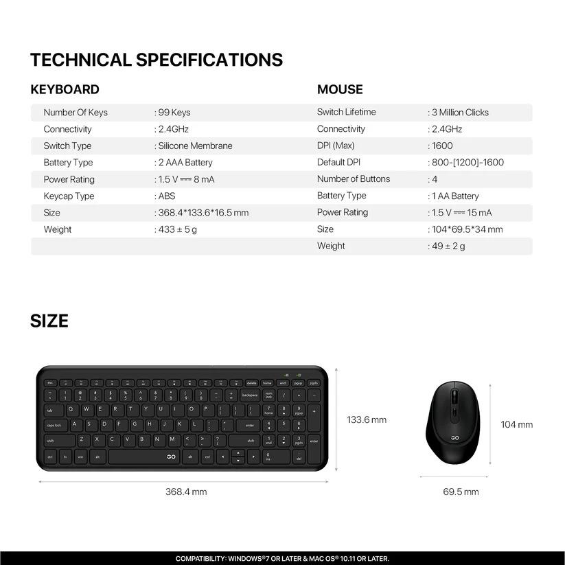 Fantech GO WK901 Office Combo - Image 7