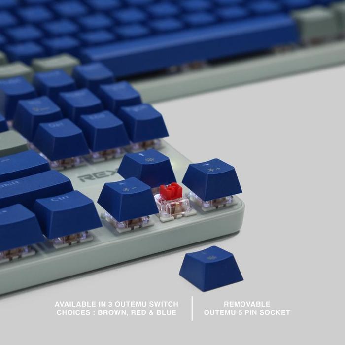 Rexus New Ayaka Series KG7-10 Bundling Keyboard Gaming TKL & Mousepad - Image 5