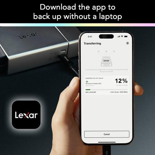Lexar Professional Workflow Go Docking Station 2-bay Reader - Image 3