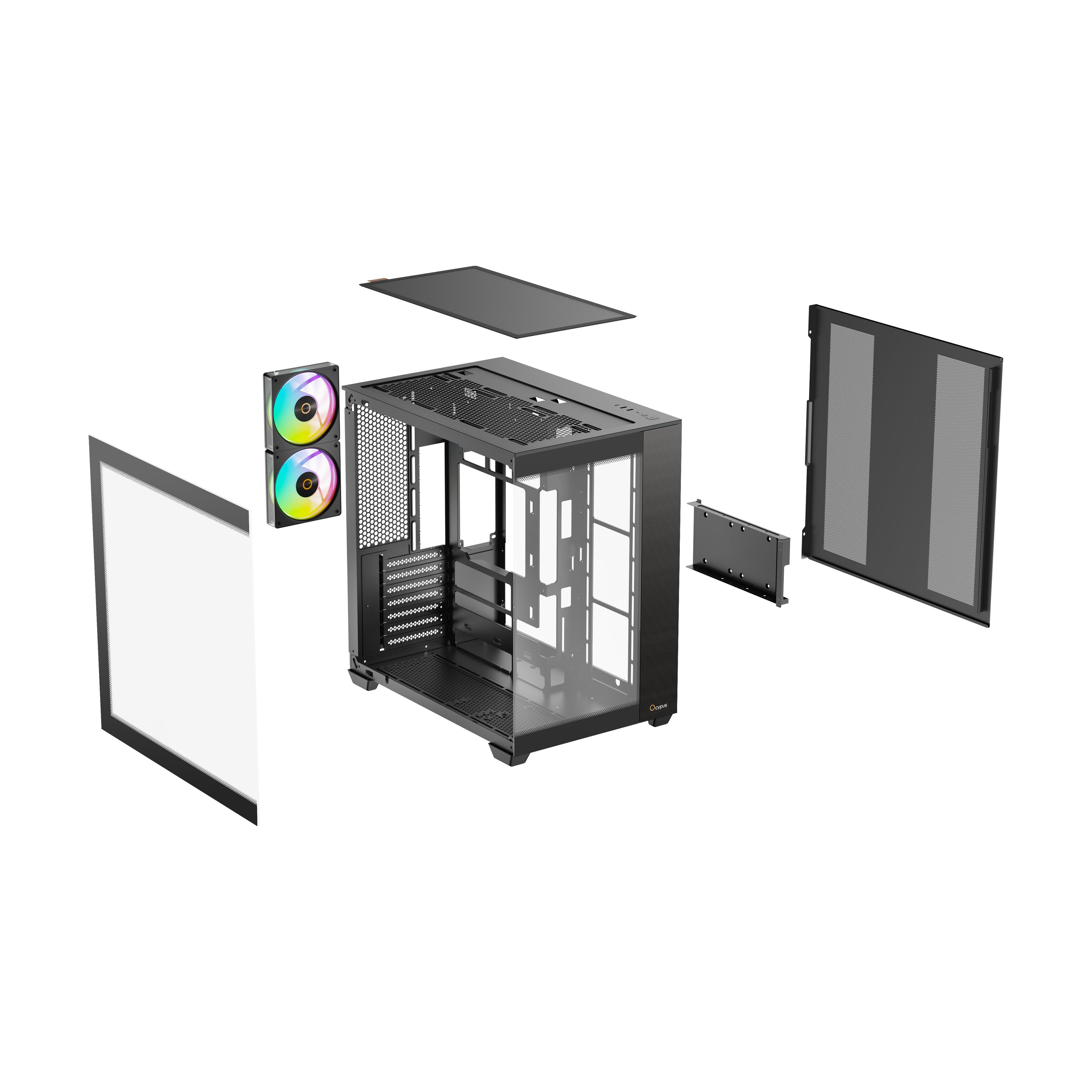 Ocypus Delta C74 ARGB PC Case - Tempered Glass Casing - Image 9