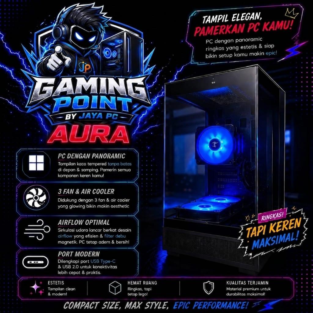 GAMING POINT AURA - PC Rakitan AMD Ryzen 5 5600GT | 16GB DDR4 | SSD NVMe 512GB - Image 3