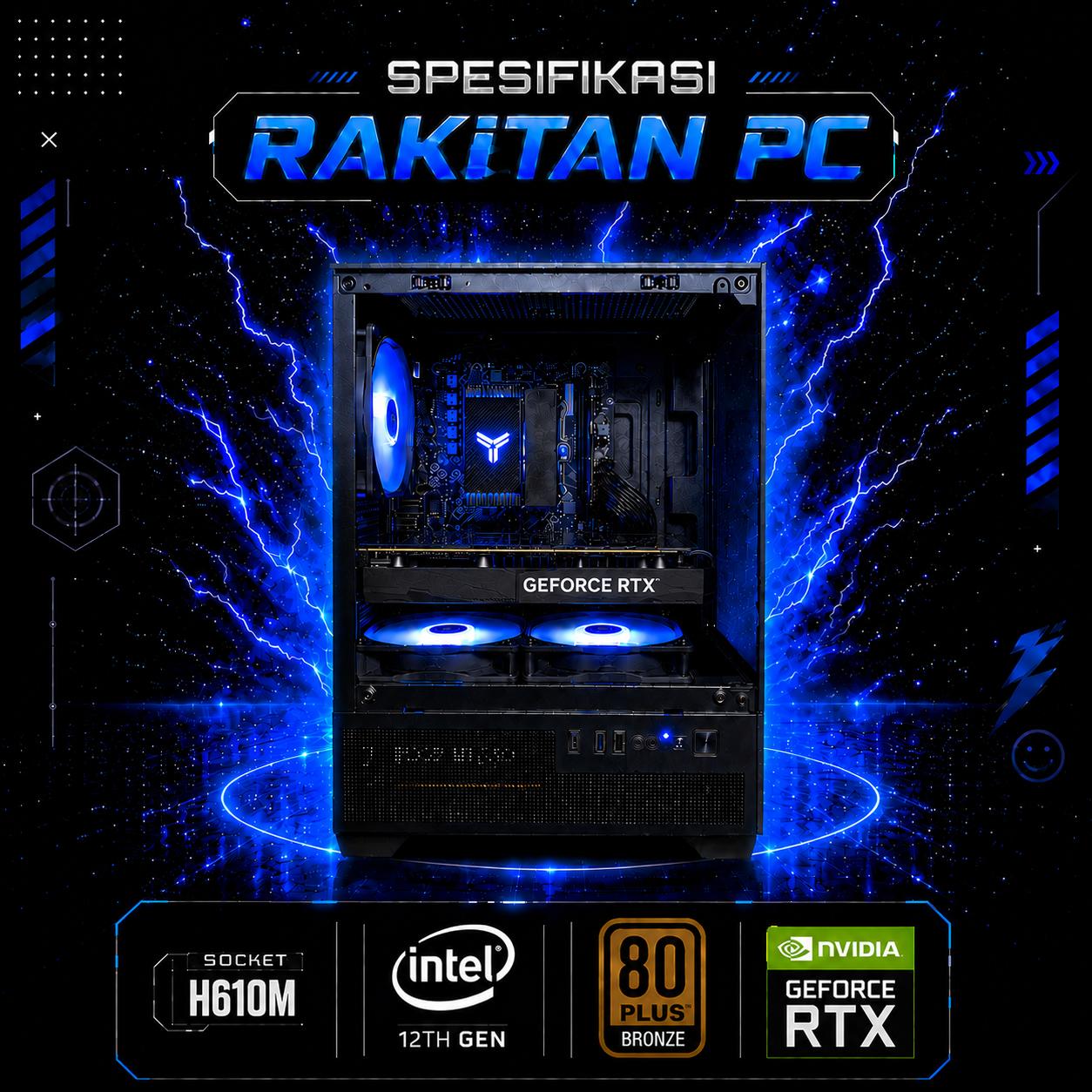 GAMING POINT AURA - PC Rakitan Intel i5-12400F | GeForce RTX 3050 6GB | 16GB DDR4 | SSD NVMe 512GB - Image 2
